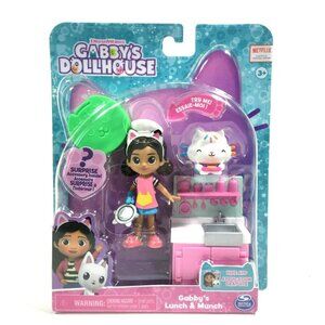 Gabbys Dollhouse Lunch & Munch Playset Gabby Doll And Cakey Cat 5 Piece Set